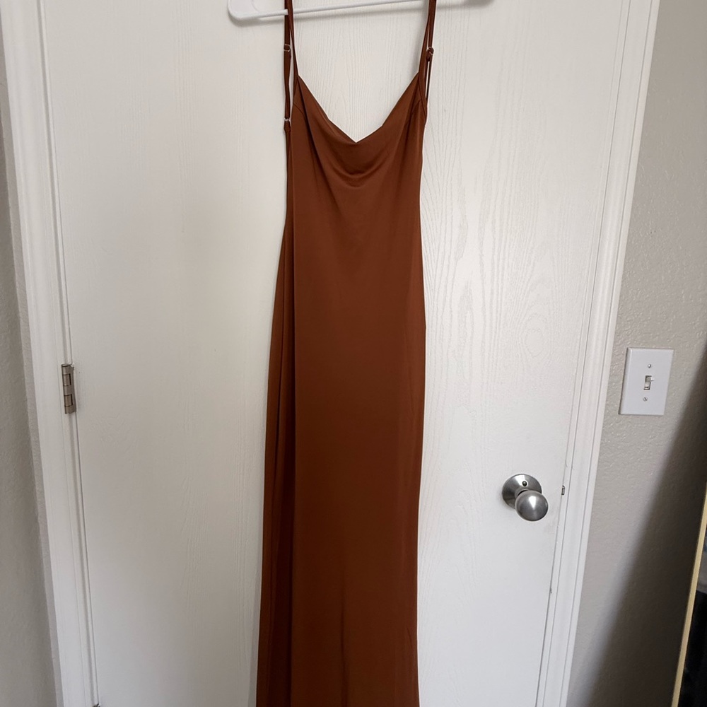 Elegant Brown Women's Dress